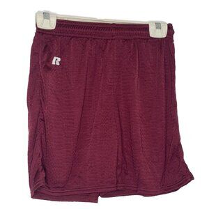 Russell Athletic Shorts Y2K Nylon Maroon Red Basketball Size S